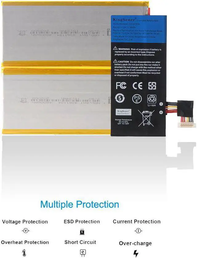 Alt view image 2 of 7 - Kingsener C21N1334 Laptop Battery For ASUS Transformer Book T200TA T200T T200 1A 1K 200TA-C1-BL Tablet PC 7.6V 38WH