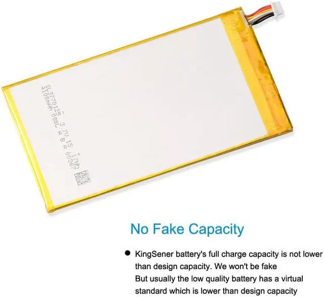 Alt view image 3 of 6 - KingSener P706T New Tablet battery for DELL Venue 7 3730 Venue 8 3830 T02D T01C T02D002 T02D001 0CJP38 02PDJW 3.7V 15.17WH