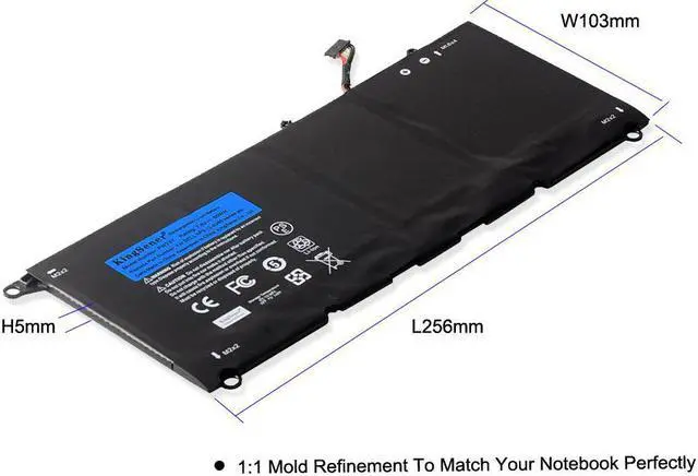 Alt view image 4 of 7 - Kingsener PW23Y Notebook Replacement New Laptop Battery for DELL XPS 13 9360 Series RNP72 TP1GT PW23Y 7.6V 60WH