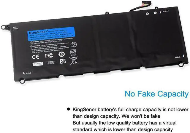 Alt view image 2 of 7 - Kingsener PW23Y Notebook Replacement New Laptop Battery for DELL XPS 13 9360 Series RNP72 TP1GT PW23Y 7.6V 60WH
