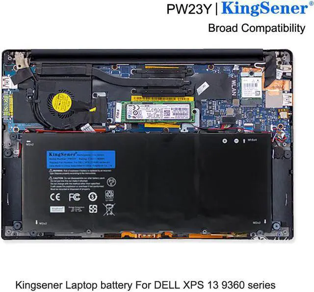 Alt view image 6 of 7 - Kingsener PW23Y Notebook Replacement New Laptop Battery for DELL XPS 13 9360 Series RNP72 TP1GT PW23Y 7.6V 60WH