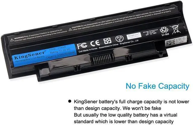 Alt view image 2 of 7 - KingSener J1KND Notebook Laptop Battery for DELL Inspiron N4010 N3010 N3110 N4050 N4110 N5010 N5010D N5110 N7010 N7110 M501 M501R M511R