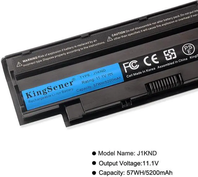 Alt view image 6 of 7 - KingSener J1KND Notebook Laptop Battery for DELL Inspiron N4010 N3010 N3110 N4050 N4110 N5010 N5010D N5110 N7010 N7110 M501 M501R M511R