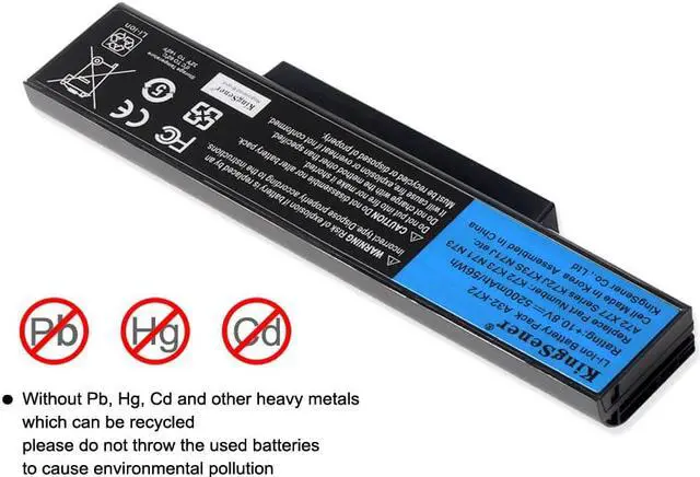Alt view image 6 of 7 - Kingsener A32-K72 Laptop Battery for ASUS K72Y K73 K73B K73BR K73BY K73E K73J K73JK K73S K73SD K73SJ K73SM K73SV K73T