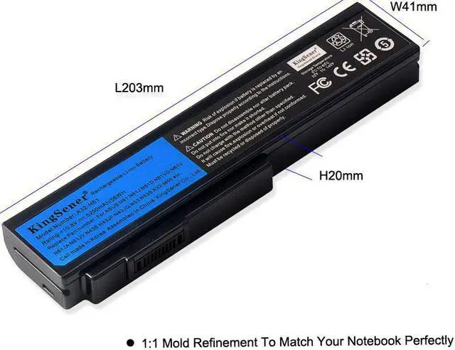 Alt view image 4 of 7 - KingSener A32-N61 Laptop Battery for ASUS N61 N61J N61D N61V N61VG N61JA N61JV M50s N43S N43JF N43JQ N53 N53S N53SV A32-M50 Notebook Battery