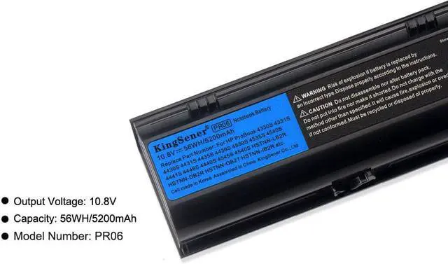 Alt view image 6 of 7 - KingSener PR06 PR09 Laptop Battery For HP ProBook 4330S 4331S 4530S 4540S 4535S 4430S 4435S 4436S HSTNN-OB2T HSTNN-LB2R /DB2R Korea Cell PR06 Battery for HP ProBook 4430s 4431s 4530S 4331s 4535s 44