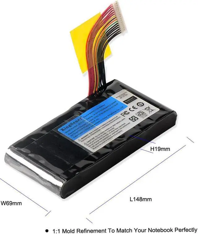 Alt view image 6 of 6 - KingSener 5225mAh BTY-L78 Laptop Battery For MSI GT62 GT62VR GT80 GT80S GT73 GT73VR GT83 GT83VR GT75 GT75VR MS-1812 MS-1814