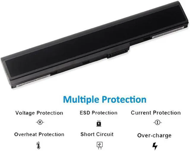 Alt view image 4 of 5 - Kingsener A32-K52 4400mAh 47WH Laptpo Battery for ASUS A52 A52J A52F A52JB A52JK A52JR K42 K42F K42J K42JK K52F K52J A31-K52 A41-K52 A42-K52