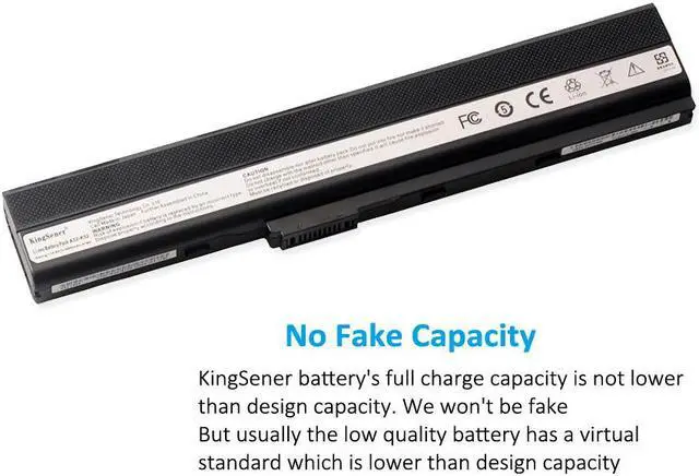 Alt view image 5 of 5 - Kingsener A32-K52 4400mAh 47WH Laptpo Battery for ASUS A52 A52J A52F A52JB A52JK A52JR K42 K42F K42J K42JK K52F K52J A31-K52 A41-K52 A42-K52