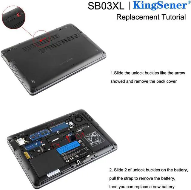 Alt view image 4 of 4 - KingSener SB03XL Laptop Battery For HP EliteBook 820 720 725 G1 G2 HSTNN-LB4T HSTNN-IB4T 716726-421 717378-001 E7U25ET