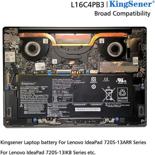 Alt view image 4 of 4 - Kingsener L16C4PB3 6268mAh Laptop Battery For Lenovo IdeaPad 720S-13ARR 720S-13IKB L16M4PB3 L16L4PB3