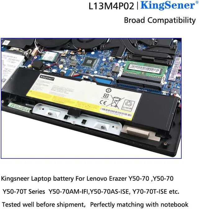 Alt view image 4 of 4 - Kingsener L13M4P02 Laptop Battery for Lenovo Y50-70 Y50-70AM-IFI Y50-70AM-ISE Y50-70AS-ISE Y50-70-IFI Y50-70AT-IFI Y70-70 Y70-70T-ISE L13N4P01 Serie