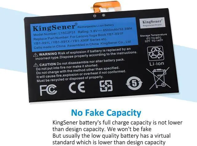 Alt view image 2 of 4 - Kingsener L15C2P31 Laptop Battery For Lenovo Yoga Book YB1-X91F X91L X91X YB1-X90F YB1-X90L Series