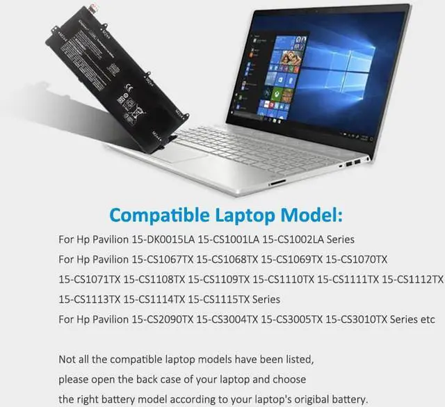 Alt view image 5 of 6 - Kingsener LG04XL HSTNN-IB8S Laptop Battery for Hp Pavilion 15-DK0015LA 15-CS1001LA 15-CS1002LA 15-CS1067TX 15-CS1068TX 15-CS1069TX 15-CS1070TX L32535-1C1 L32654-005 Series