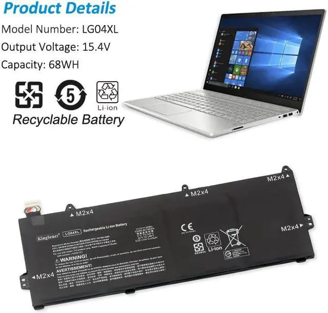 Alt view image 3 of 6 - Kingsener LG04XL HSTNN-IB8S Laptop Battery for Hp Pavilion 15-DK0015LA 15-CS1001LA 15-CS1002LA 15-CS1067TX 15-CS1068TX 15-CS1069TX 15-CS1070TX L32535-1C1 L32654-005 Series
