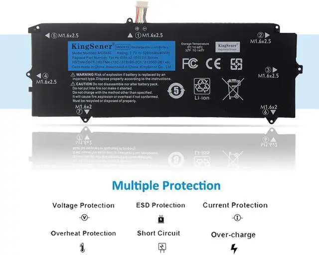 Alt view image 2 of 5 - Kingsener MG04XL Laptop Battery For HP Elite x2 1012 G1 (V9D46PA) (V2D16PA) (V2D63PA) (V3F62PA) (V3F63PA) (V9D46PA) 812060-2C1 HSTNN-I72C 812060-2C1 812205-001