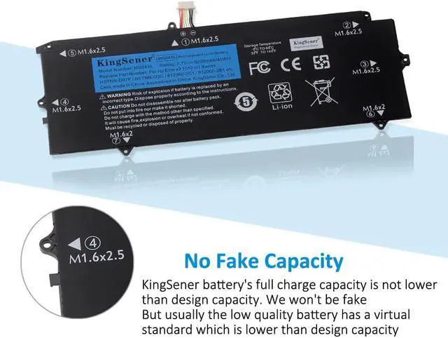 Alt view image 3 of 5 - Kingsener MG04XL Laptop Battery For HP Elite x2 1012 G1 (V9D46PA) (V2D16PA) (V2D63PA) (V3F62PA) (V3F63PA) (V9D46PA) 812060-2C1 HSTNN-I72C 812060-2C1 812205-001