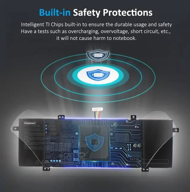 Alt view image 6 of 6 - Kingsener C21N1833 Laptop Battery For Asus ZenBook 14 UM431 UM431DA-AM020T UX431 UX431FA UX431FN UX431FL UX431DA UX431FN-AN002T UX431FL-AN018T VivoBook S14 S431FA S431FL Series