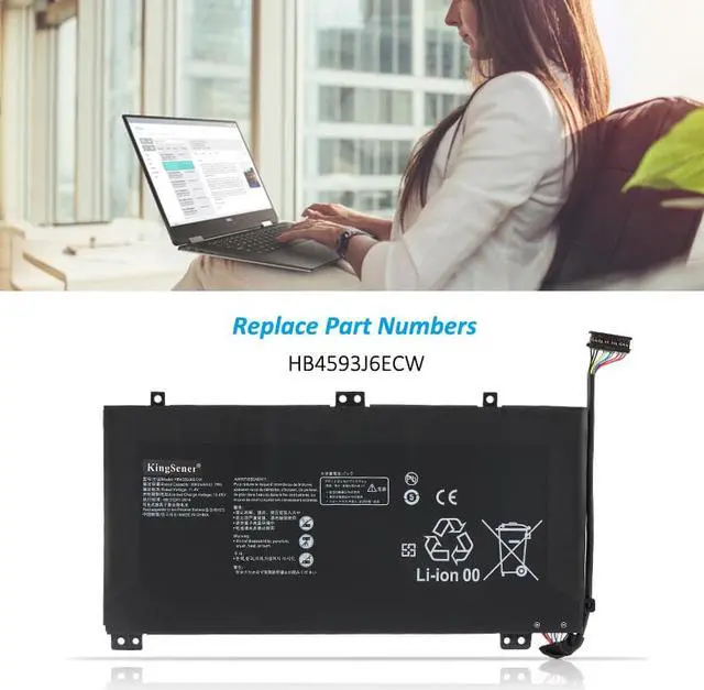 Alt view image 4 of 7 - Kingsener HB4593J6ECW Laptop Battery For Huawei MateBook 13 2020 WRT-W19 WX9 W29 i7 HN-W19L W19R WRT-W09 W19L WRTB-WFH9L WRTB-WFH9F WRTB-WAH9L Notebook