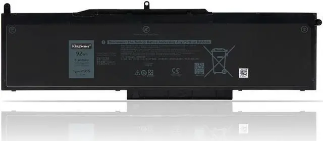 Alt view image 2 of 7 - Kingsener VG93N 92WH Laptop battery For Dell Precision 15 3520 3530 For Dell Latitude 5591 5495 5590 5580 5490 5480