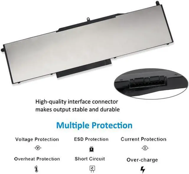 Alt view image 3 of 7 - Kingsener VG93N 92WH Laptop battery For Dell Precision 15 3520 3530 For Dell Latitude 5591 5495 5590 5580 5490 5480