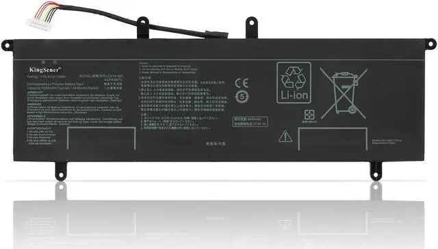Alt view image 2 of 6 - Kingsener C41N1901 Laptop Battery For ZenBook Duo UX481FA UX481FL UX481F UX481FLY UX4000F UX4000FL 0B200-03520000 15.4V 70Wh