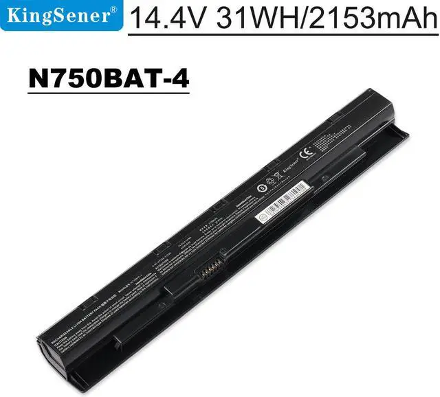 Main image of Kingsener N750BAT-4 6-87-N750S-31C00 Laptop Battery For Clevo N750BU N751BU N750WU Notebook 6-87-N750S-4EB1 6-87-N750S-4EB2 6-87-N750S-3CF1 14.4V 31WH