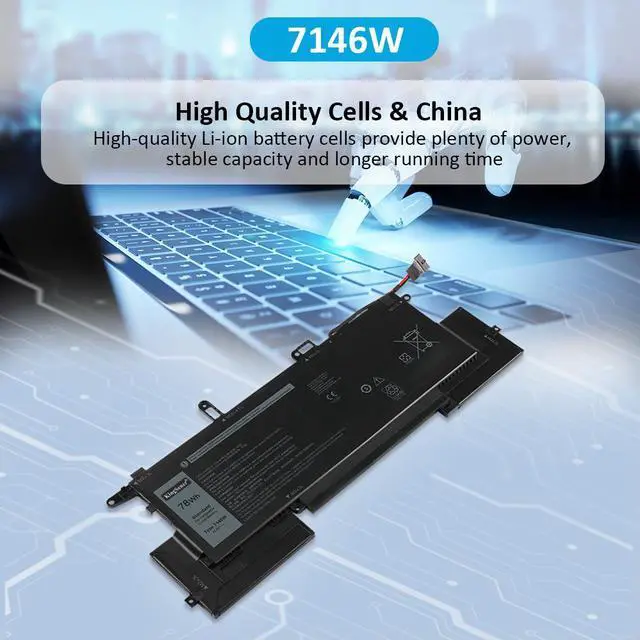 Alt view image 7 of 7 - KingSener 7146W Laptop Battery For Dell Latitude 9410 02K0CK 0C76H7 P110G