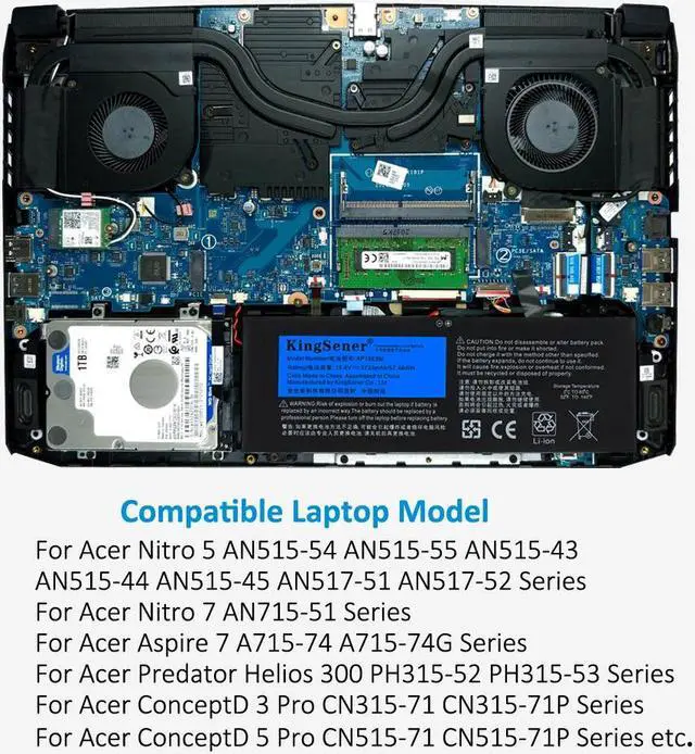 Alt view image 7 of 7 - Kingsener AP20CBL Replacement Battery For Acer Chromebook 512 C852 series