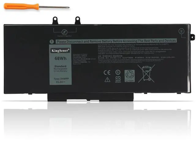 Alt view image 2 of 7 - Kingsener 3HWPP Laptop Battery For Dell Latitude 5401 5501 5411 5410 5511 P80F003 P98G003 15.2V 68Wh