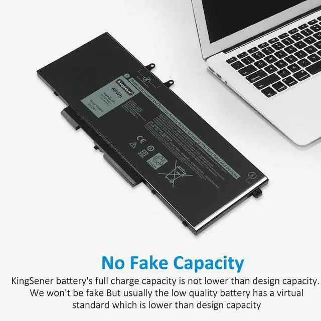 Alt view image 5 of 7 - Kingsener 3HWPP Laptop Battery For Dell Latitude 5401 5501 5411 5410 5511 P80F003 P98G003 15.2V 68Wh