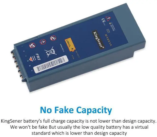 Alt view image 3 of 7 - Kingsener M3863A Lithium Battery for Heartstart FR2 Defibrillator Battery  M3860A M3861A M3840A