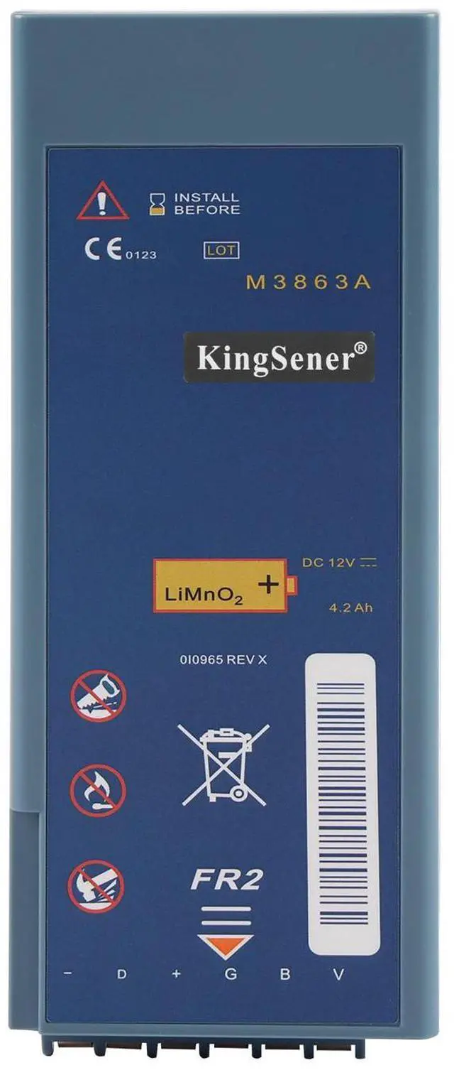 Alt view image 2 of 7 - Kingsener M3863A Lithium Battery for Heartstart FR2 Defibrillator Battery  M3860A M3861A M3840A
