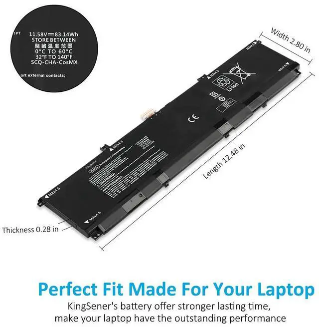Alt view image 5 of 6 - Kingsener KL06XL L85885-005 Laptop Battery Replacement for Hp Envy 15-EP0000NS 15-EP0000NU 15-EP0001NK 15-EP0098NR Series Notebook HSTNN-IB9M L85853-1C1 11.58V 83.14Wh 6821mAh