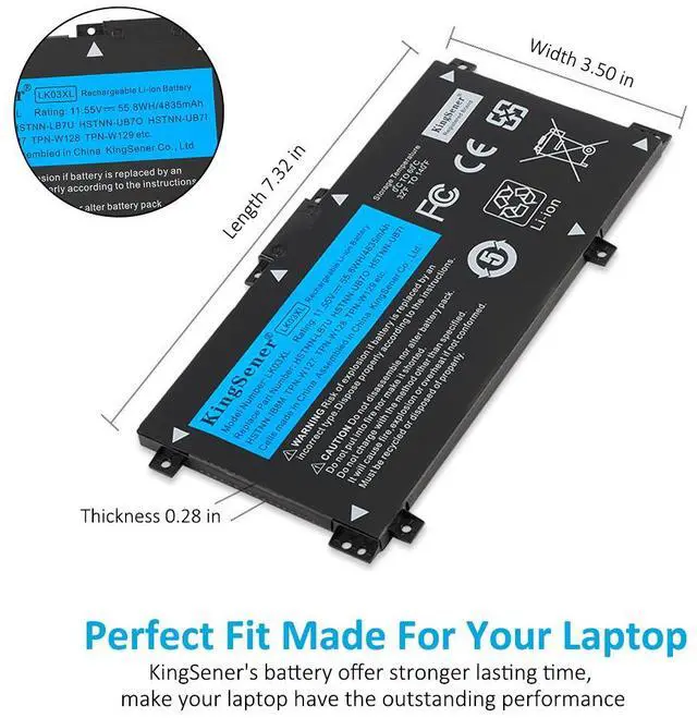 Alt view image 5 of 7 - Kingsener Laptop Battery For HP Envy 17M-AE111DX 17-ae030ng 15-bp101nc 15-BP002TX Series Envy 17 17-AE143NG 17M-AE011DX 17M-AE0XX 17T-AE100