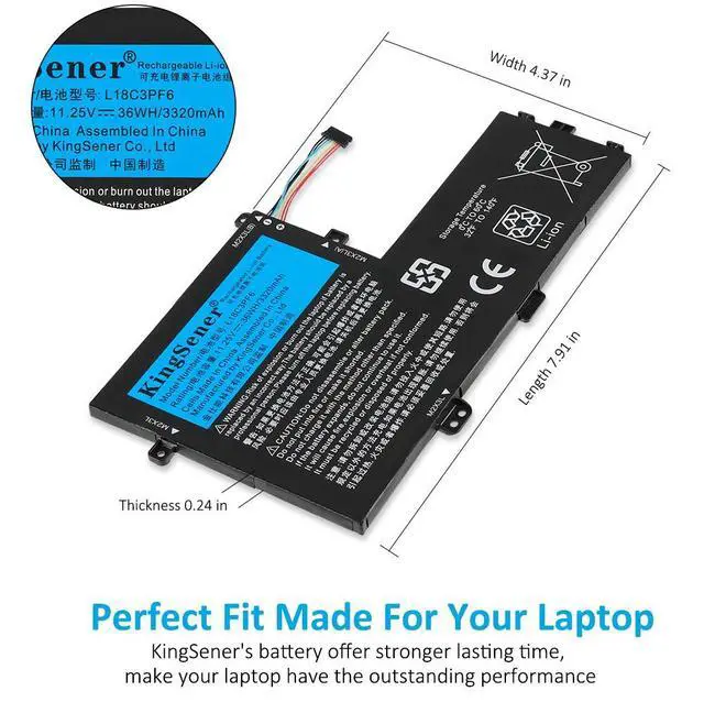 Alt view image 5 of 7 - Kingsener L18C3PF7 3220mAh Laptop Battery For Lenovo IdeaPad S340-14API S340-14IIL S340-14IML S340-14IWL S340-15API S340-15API Series L18M3PF7 L18L3PF3 L18M3PF6 L18C3PF6