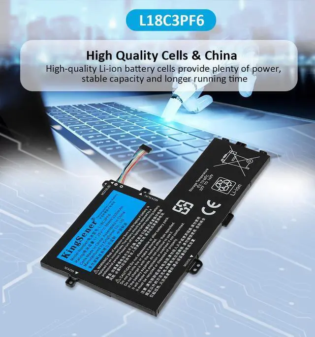 Alt view image 7 of 7 - Kingsener L18C3PF7 3220mAh Laptop Battery For Lenovo IdeaPad S340-14API S340-14IIL S340-14IML S340-14IWL S340-15API S340-15API Series L18M3PF7 L18L3PF3 L18M3PF6 L18C3PF6