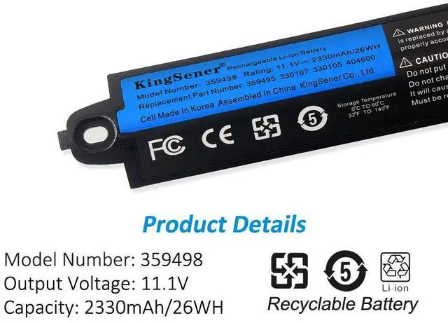 Alt view image 7 of 7 - KingSener 359498 speak battery For Bose SoundLink III bluetooth Audio 330107 359498 330107A 359495 2330mAh/26WH