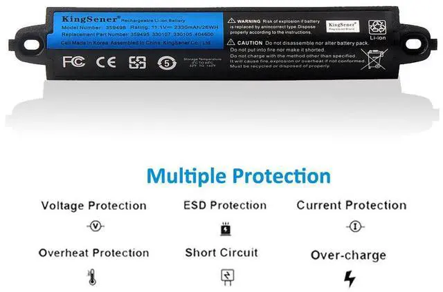 Alt view image 2 of 7 - KingSener 359498 speak battery For Bose SoundLink III bluetooth Audio 330107 359498 330107A 359495 2330mAh/26WH