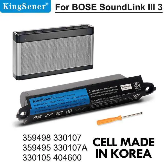 Main image of KingSener 359498 speak battery For Bose SoundLink III bluetooth Audio 330107 359498 330107A 359495 2330mAh/26WH