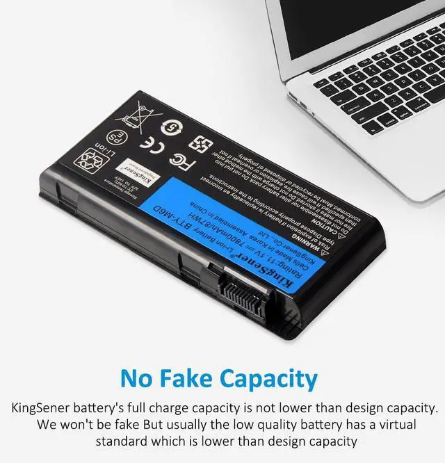 Alt view image 4 of 7 - Kingsener BTY-M6D Laptop Battery for MSI GT60 GT70 GX780R GX680 GX780 GT780R GT660R GT663R GX660 GT680R GT783R 9CELLS Replacement Notebook Battery