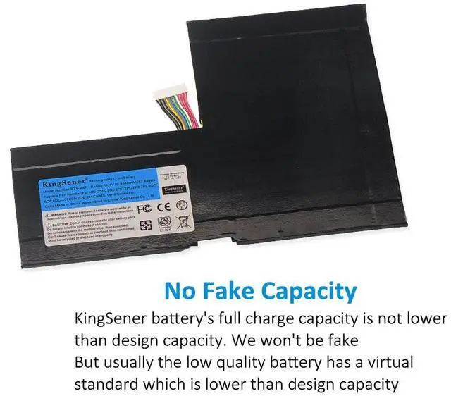 Alt view image 2 of 7 - KingSener BTY-M6F Laptop Battery For MSI GS60 MS-16H2 MS-16H4 2PL 6QE 2QE 2PE 2QC 2QD 6QC 6QC-257XCN Series 11.4V 4640mAh Replacement Tablet Battery