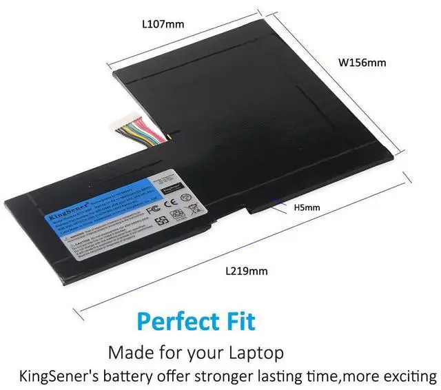 Alt view image 4 of 7 - KingSener BTY-M6F Laptop Battery For MSI GS60 MS-16H2 MS-16H4 2PL 6QE 2QE 2PE 2QC 2QD 6QC 6QC-257XCN Series 11.4V 4640mAh Replacement Tablet Battery