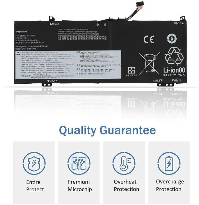 Alt view image 2 of 7 - L17C4PB0 battery For Lenovo Flex 6-14IKB 14ARR For Lenovo IdeaPad 530S-14ARR 14IKB 14IKB L17M4PB0 L17C4PB2