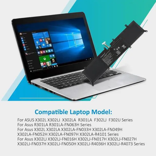Alt view image 5 of 6 - KingSener C21N1423 Laptop battery for ASUS X302L X302LJ X302LA R301LA F302LJ F302U X302LJ-R4073/R4036H 7.6V 38WH