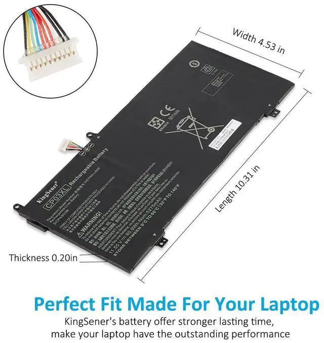 Alt view image 5 of 7 - Kingsener CP03XL Laptop Battery For HP Spectre x360 13-AE052NR AE005NA AE011DX 13-AE006TU 929066-421 929072-855 HSTNN-LB8E TPN-Q199 11.55V 5275mAh