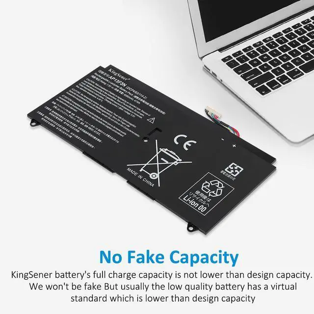 Alt view image 4 of 7 - KingSener AP13F3N Laptop battery For Aspire S7-392 S7-392-9890 2ICP4/63/114-2 7.5V 6280mAh/47WH