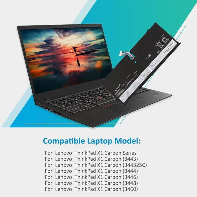 Alt view image 5 of 6 - KingSener 45N1070 45N1071 Laptop Battery For Lenovo ThinkPad X1 Carbon Series 3443 3444 3448 3460 3446 344325C Series Tablet 14.8V 3.11Ah 47WH