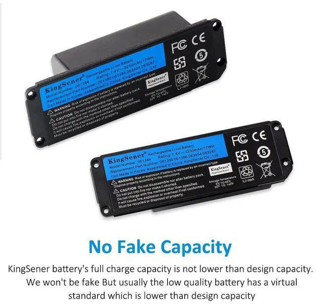 Alt view image 3 of 6 - Kingsener  7.4V 17WH 061384 061385 061386 063404 063287 Battery For BOSE SoundLink Mini I Bluetooth Speaker Rechargeable Battery