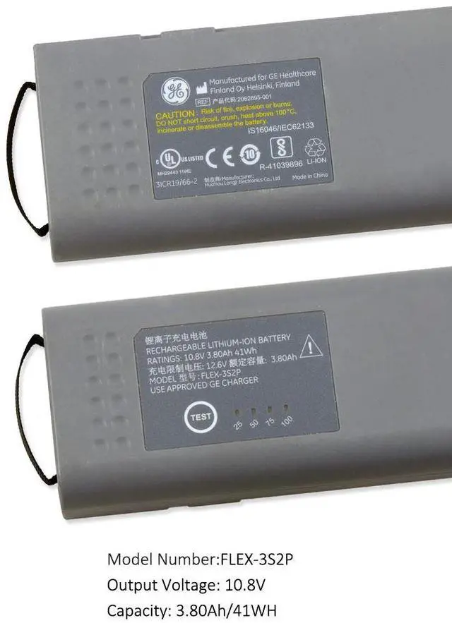 Alt view image 6 of 7 - KingSener Rechargeable Battery FLEX-3S2P For GE Healthcare Monitor B450 Batteries REF2062895-001 10.8V 3.80Ah Li-Ion